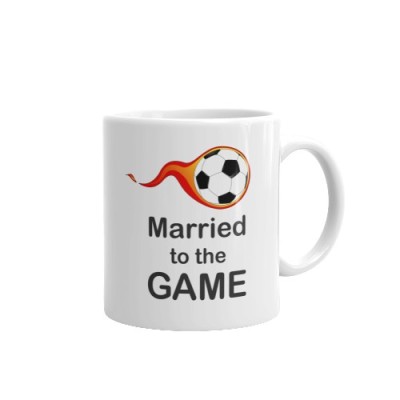 Cana alba personalizata Married to the game Fotbal, INOVATIX&amp;reg;. 330ml foto