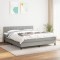 vidaXL Pat continental, gri deschis, 180x200 cm, material textil 3140233