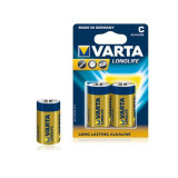 Baterie alcalina Varta Longlife, marime LR14 (C), 2 bucati
