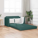 Pat de canapea 2 &icirc;n 1 Verde &icirc;nchis 124x71x78 cm Țesătură