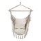 Scaun tip Leagan Suspendabil Bej cu Macrameu si 2 Perne 100x130x110 cm
