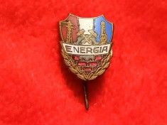 Insigna fotbal - &quot;ENERGIA&quot; Asociatie Generala (Petrolul Ploiesti) - varianta 1