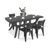 Set mobilier de grădină Juliemore 4+1, grafit, Curver