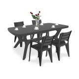 Cumpara ieftin Set mobilier de grădină Juliemore 4+1, grafit