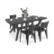 Set mobilier de grădină Juliemore 4+1, grafit