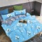 Lenjerie de pat pentru o persoana cu 2 huse de perna patrata, Hye, bumbac mercerizat, multicolor