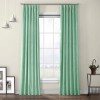 Set draperii din catifea cu rejansa din bumbac tip fagure, Madison, 250x230 cm, densitate 700 g/ml, Sage Green, 2 buc