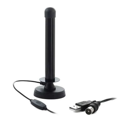 Antena omnidirectionala VHF UHF DVB-T 26dB 47-870 MHz USB /RF cablu foto