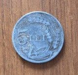 5 lei 1942, Rom&acirc;nia, zinc
