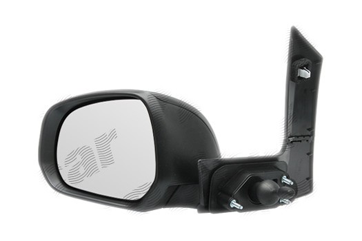 Oglinda exterioara Opel Agila (Hb), 01.2008-, Suzuki Splash (Ex), 01.2008-07.2012 , partea Dreapta, culoare sticla crom, sticla convexa, cu carcasa n