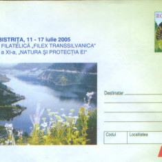 Intreg pos plic nec 2005 -Expozitia filatelica "Natura si protectia ei" Bistrita