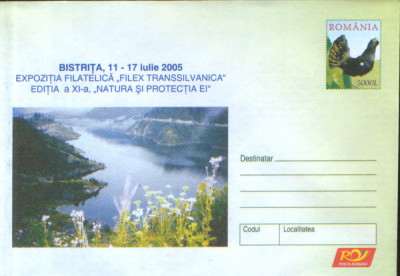 Intreg pos plic nec 2005 -Expozitia filatelica &amp;quot;Natura si protectia ei&amp;quot; Bistrita foto