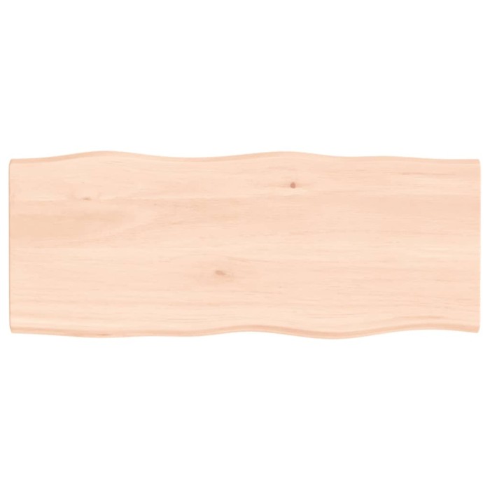 Blat masa 100x40x2 cm stejar masiv netratat contur organic