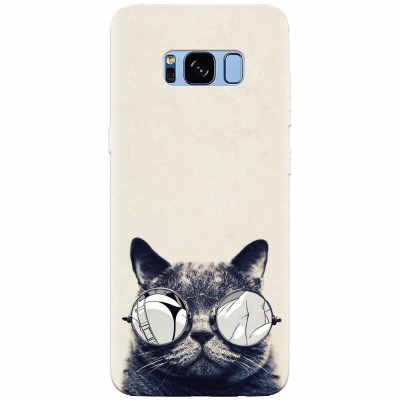 Husa silicon pentru Samsung S8 Plus, Cool Cat Glasses foto