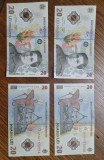 Vind 50 de bancnote noi de 20 ron cu Ecaterina Teodoroiu. Pret= 5.000 ron.