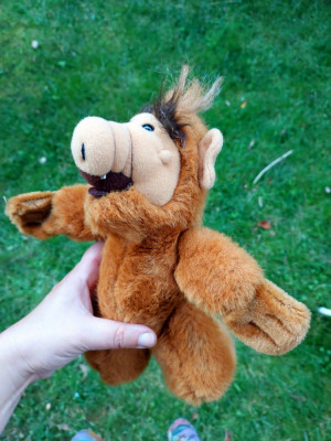 Alf, jucarie plush cu loc pentru degete pentru a o anima / manevra, 22cm foto