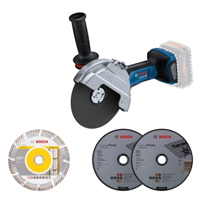 Bosch GWS 18V-180 (solo) Polizor unghiular Biturbo, Li-Ion, 18V, 180mm, fara acumulator in set ProAdvanced PowerfulTools foto