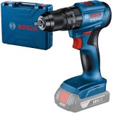 Bosch GSB 185-LI - Masina de gaurit si insurubat cu percutie fara acumulatori si incarcator Li-Ion 18 V - Ah 50 Nm motor fara perii led iluminare vali