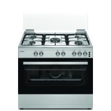 Aragaz Samus SM950AGRXS1, Latime 90 cm, 5 arzatoare (unul WOK), Cuptor pe gaz, Inox