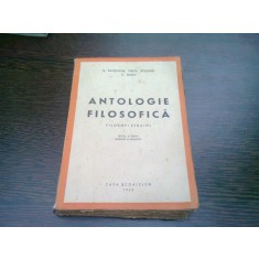 ANTOLOGIE FILOSOFICA FILOSOFI STRAINI - N. Bagdasar