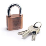 Lacat Top Security corp din cupru + 3 chei, Richmann