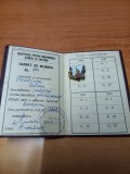 AMS @ - CARNET DE MEMBRU - SOCIETATEA PENTRU RASPANDIREA STIINTEI SI CULTURII + INSIGNA SRSC, ANUL 1961, RPR