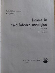 Initiere in calculatoare analogice- A. E. Rogers