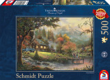 Puzzle 500 de piese - Thomas Kinkade - Peaceful Moment | Schmidt