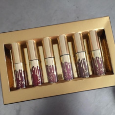 Set 6 rujuri lichide Kylie Cosmetics, rezistente la apa, culori mate foto