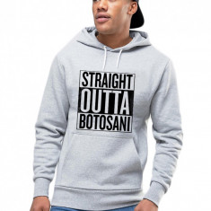 Hanorac Barbati Gri - Straight Outta Botosani - 2XL