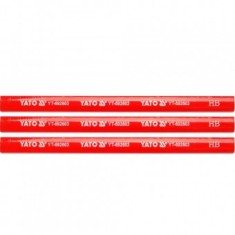Set 3 creioane tamplarie 175mm, rosu