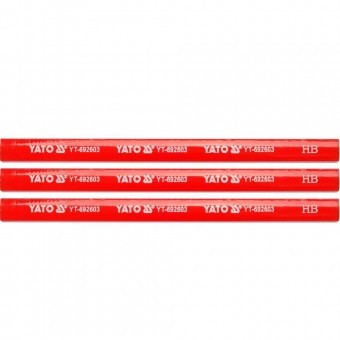 Set 3 creioane tamplarie 175mm, rosu