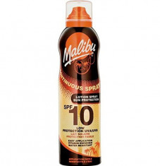 Lotiune Spray MALIBU Continuous Spray, Rezistenta la apa, UVA UVB, SPF10, 175 ml foto