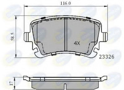 Set placute frana,frana disc VW PHAETON (3D) (2002 - 2016) COMLINE CBP01313 foto