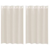 Cumpara ieftin Perdele Voile cu Oelii 2 buc Crem 140x175 cm