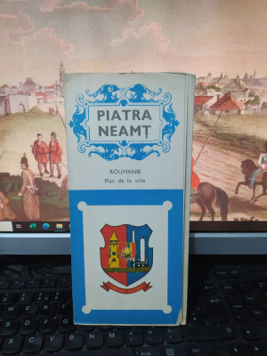 Piatra Neamț, Roumanie, Plan de la ville, text &amp;icirc;n limba franceză, c. 1980, 109 foto