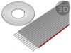 Cablu bandă 1,27mm Cu 16x28AWG neecranat PVC