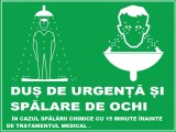 Placuta pentru dus de urgenta si spalare de ochi