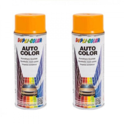 Pachet 2 x Vopsea Spray Auto Dacia Galben Taxi Dupli-Color 350 ml foto