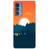 Husa compatibila cu Motorola G100 model Digital sunset, Silicon, TPU, Viceversa, Transparent, Carcasa