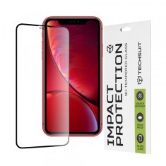 Folie de protectie Ecran Techsuit pentru Apple iPhone 11 / XR, Sticla Securizata, Full Glue, 111D, Neagra