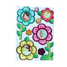 Sticker decorativ, Flori cu poze, 45 cm, WX-EB004