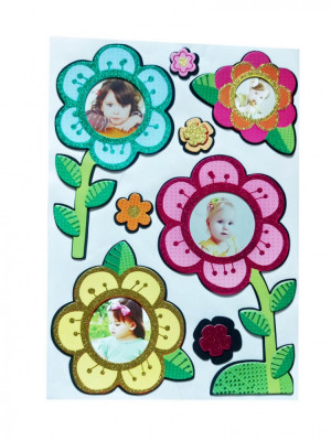 Sticker decorativ, Flori cu poze, 45 cm, WX-EB004 foto
