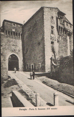 Carte Postala - Perugia - Porta S. Susanna (XV secolo) &amp;quot;CP51&amp;quot; foto