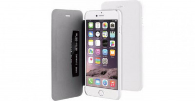 Husa Telefon Book Case Apple iPhone 6+ 6s+ White BeHello foto