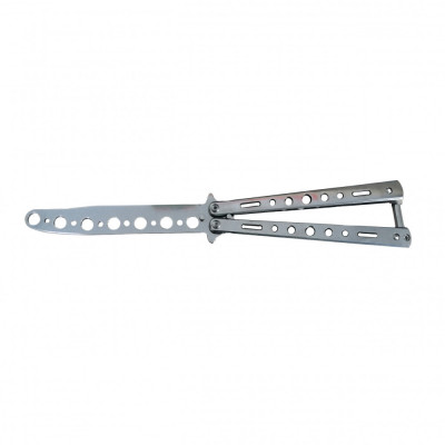 Briceag fluture de antrenament, otel inoxidabil, Silver Blade, 22.5 cm, argintiu foto