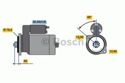 Starter SKODA SUPERB II (3T4) (2008 - 2015) BOSCH 0 001 153 009 foto