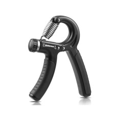 Flexor, Rezistenta reglabila 5-60kg, Manere cauciuc, Anti-alunecare, Inox Otel, Negru