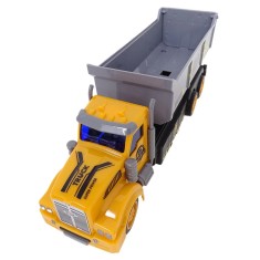 Camion cu Bena cu telecomanda, sunete si lumini, galben