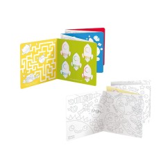 Carte de colorat si trasat linii pentru copii Banana Panda I Love Coloring, imagini cu Spatiul Cosmic, 12 ilustratii de trasare si colorare, 2 imagini
